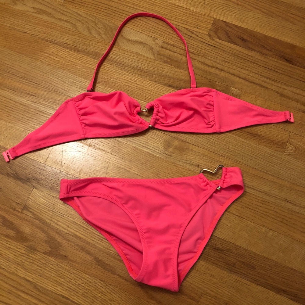 FREE ASOS coral heart bikini